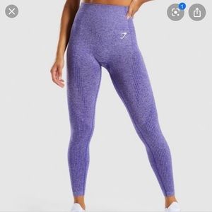 Purple gym shark leggings